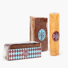 Combination of butter letter-filled speculaas-gingerbread