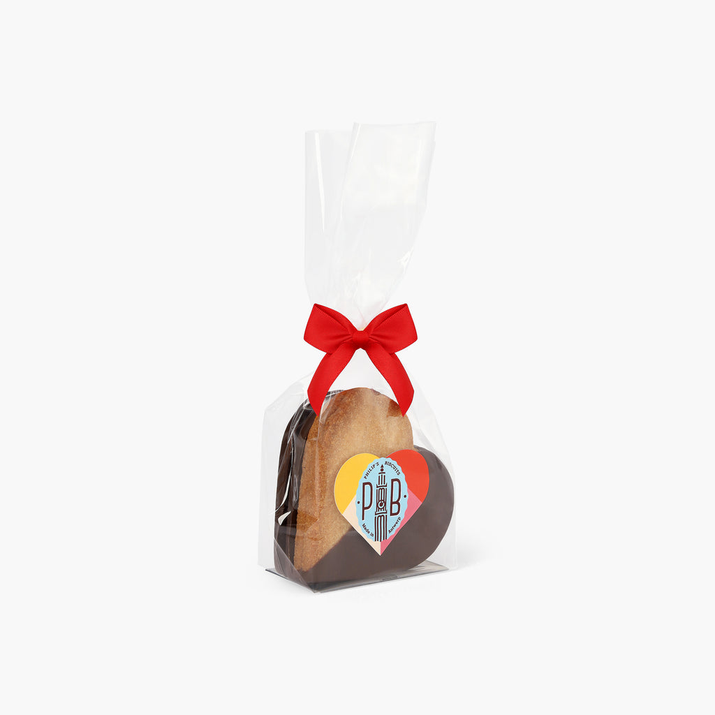 Hartjes zanddeeg gedipt in chocolade 4 stuks