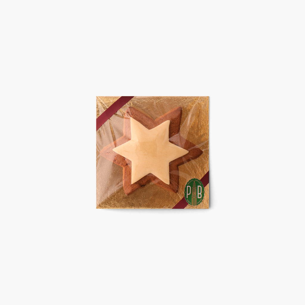 Speculaas star with marzipan