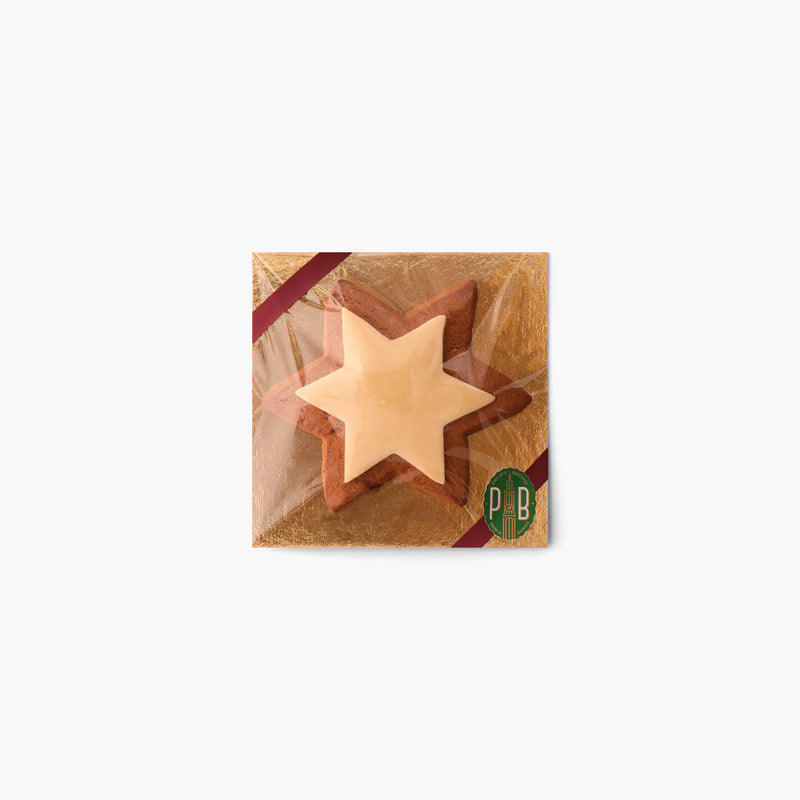 Speculaas star with marzipan