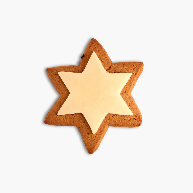 Speculaas star with marzipan